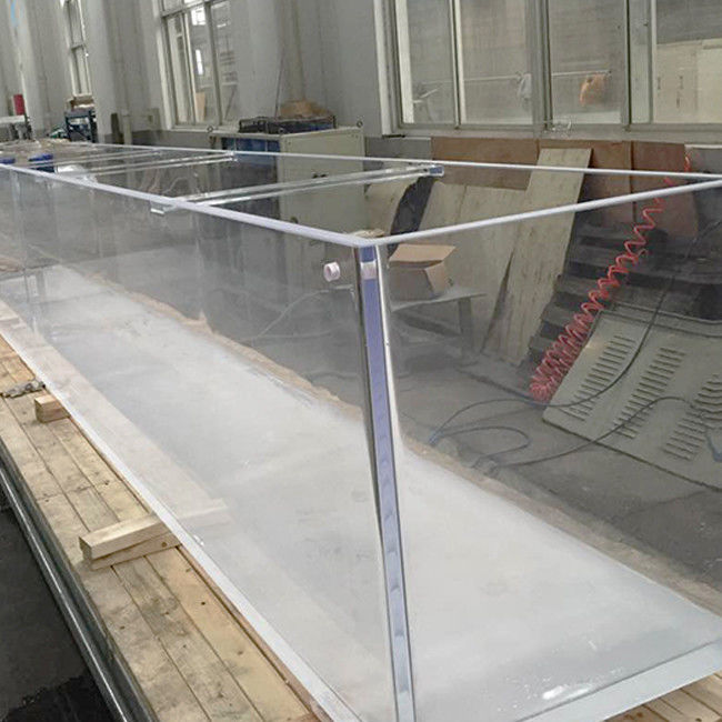 Transparent Acrylic Wall Panels System for Infinity Edge Pool Custom Manufacturing & CNC Cutting Service