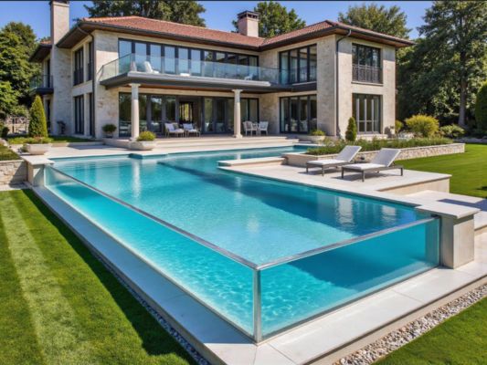 উচ্চ মানের কাস্টম আকার বহিরঙ্গন অসীম পুল গৃহস্থালি এবং বাণিজ্যিক ব্যবহারের জন্য এক্রাইলিক পুল প্রাচীর